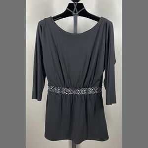 NEW White House Black Market Shirt Womens XS rhinestone blouse
